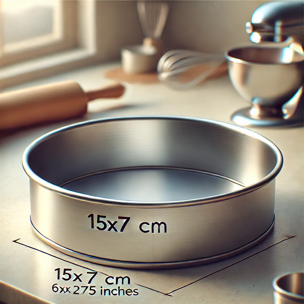 15x7cm round cake pan in inches